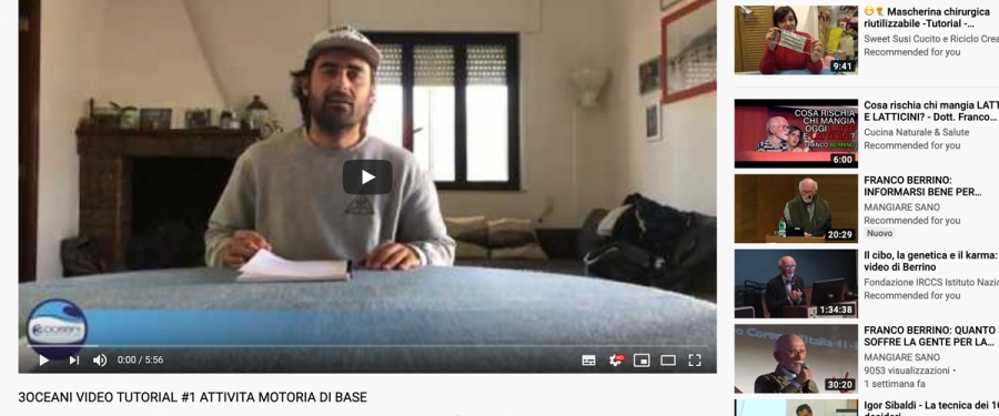 PARTONO I VIDEO-TUTORIAL DI 3OCEANI | ATTIVITA&#039; MOTORIA DI BASE | SURFING